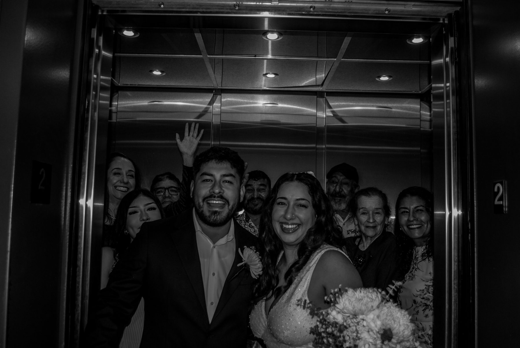 Bride and groom share a quiet moment